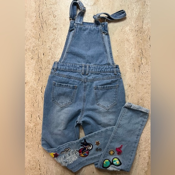 Curtain Call Costume Girl’s Medium (9-10) Patched Overalls - Picture 2 of 9